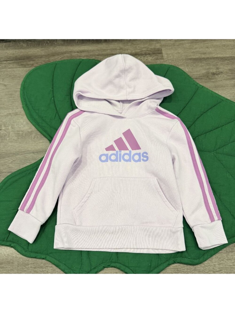 Adidas Toddler Girls 3T Lavender Lilac Hoodie Sweatshirt Pullover